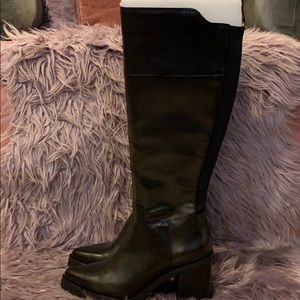 NIB Franco Sarto Lug Sole Fem Knee High Boots 8.5